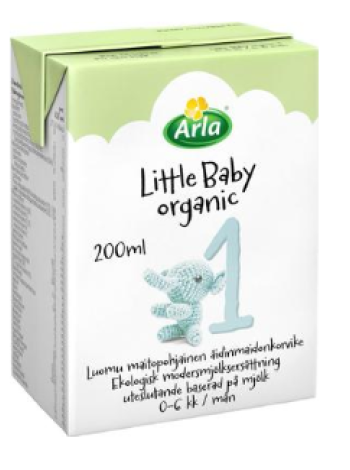 Готовая к употреблению ультрапастеризованная детская смесь на органической молочной основе Arla Little Baby 1 200мл