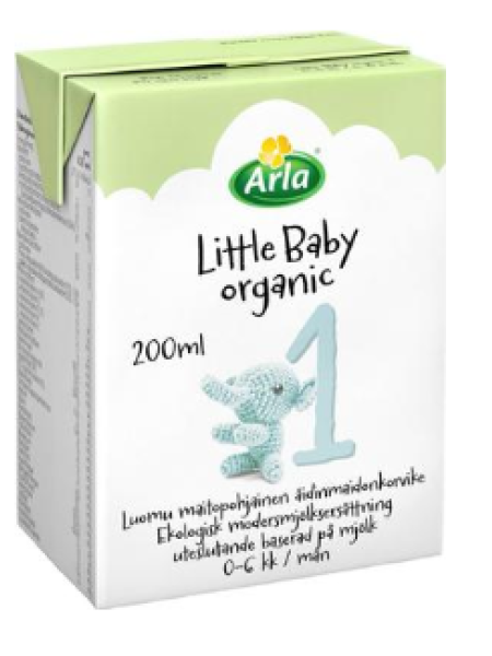 Готовая к употреблению ультрапастеризованная детская смесь на органической молочной основе Arla Little Baby 1 200мл