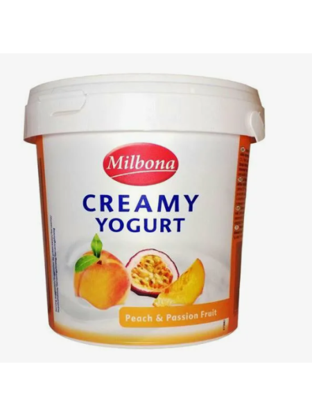 Йогурт Milbona Creamy Yogurt Peach Passion Fruit 1кг 
