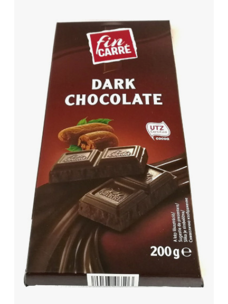 Плиточный темный шоколад Finn Care Dark Chocolate 200г