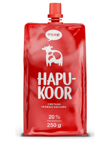 Сметана в пленке TERE Hapukoor 20% 250 г