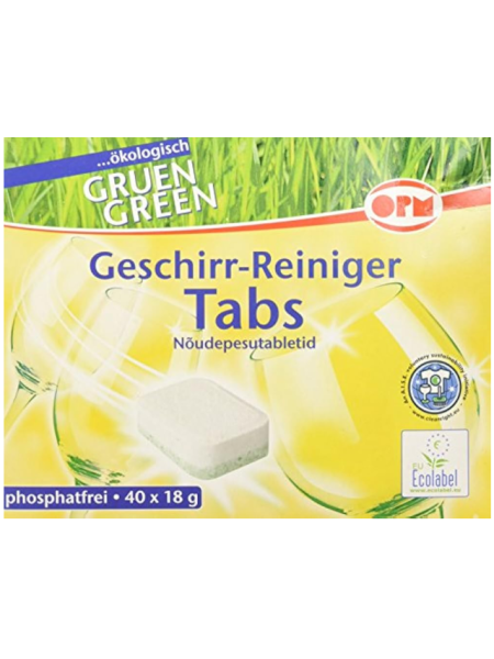 Таблетки для посудомоечных машин Oro Green 40 шт