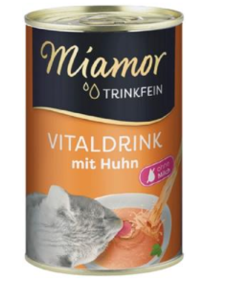 Напиток для улучшения самочувствия кошек Miamor Vitaljuoma kana 135мл курица
