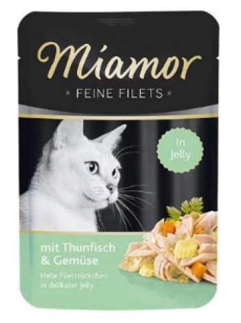 Влажный корм для кошек Miamor Fine Filets Kala Vihann Hyyt 100г тунец с овощами