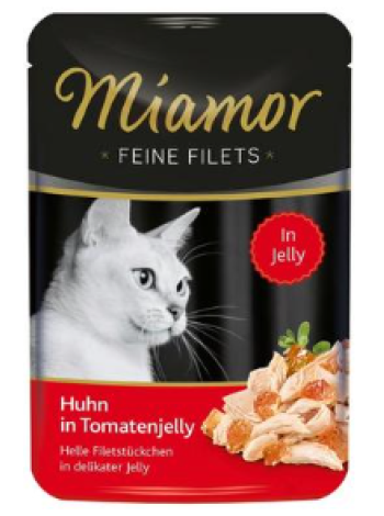 Влажный корм для кошек Miamor Fine 100г филе куры с помидорами