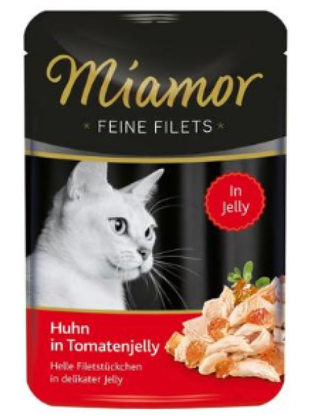 Влажный корм для кошек Miamor Fine 100г филе куры с помидорами