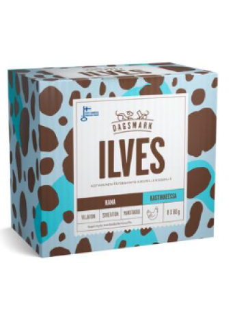 Полнорационный влажный корм для кошек Dagsmark ILVES курица в соусе 8 х 80 г