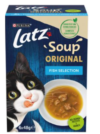 Суп ​​для кошек LATZ Soup Fish Selection 6х48г треска