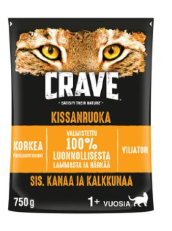 Сухой корм для взрослых кошек Crave 750г курица индейка
