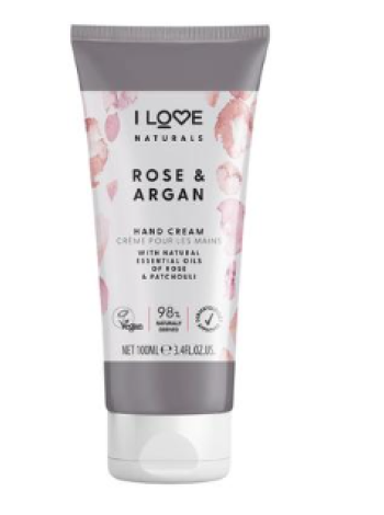 Крем для рук I Love Naturals Ruusu & Argan 100мл с маслом ши и кокосовым маслом