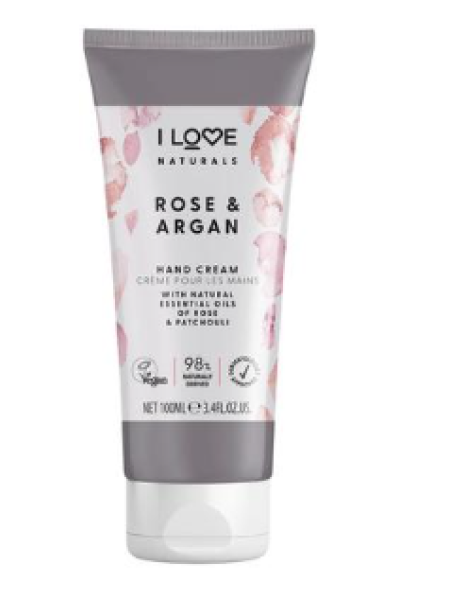 Крем для рук I Love Naturals Ruusu & Argan 100мл с маслом ши и кокосовым маслом