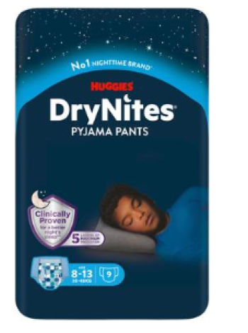 Ночные подгузники для детей Drynites Boy мальчик 9 шт 8-15 лет