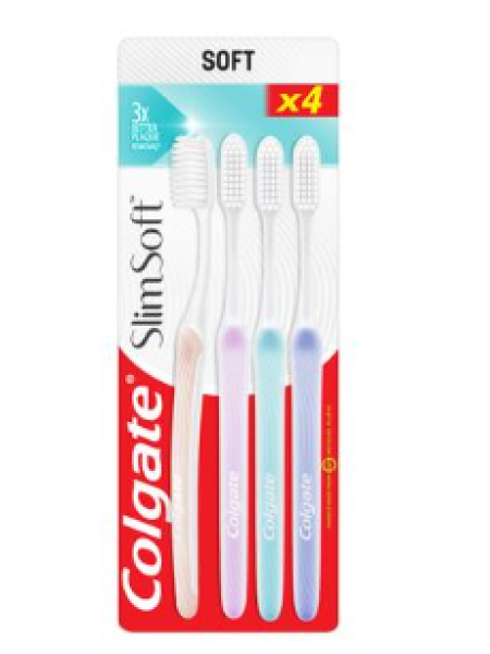 Набор зубных щеток Colgate SlimSoft 4 шт