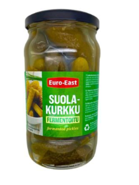 Соленые огурцы Euro-East Suolakurkku 740г/395г
