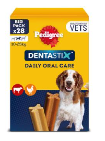 Лакомство для собак Pedigree DentaStix Medium 4x180г