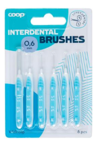 Межзубные щетки Coop hammasväliharja 0.6мм 6шт