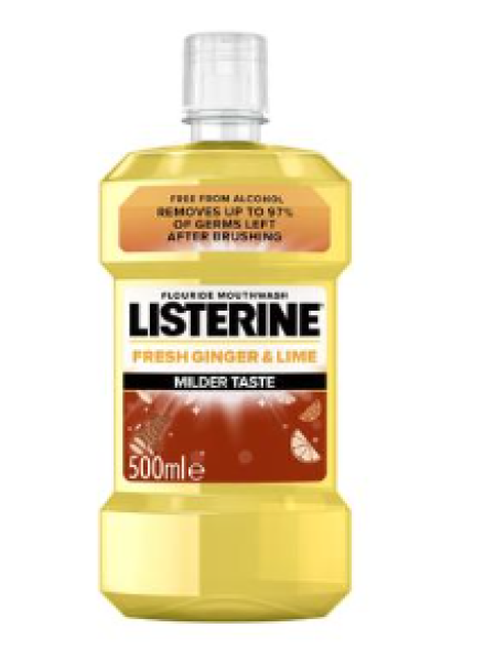 Ополаскиватель для полости рта Listerine Fresh Ginger & Lime с мягким вкусом 500 мл