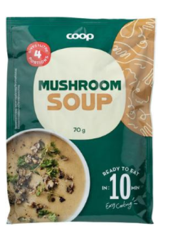 Ингредиенты для грибного супа Coop herkkusienikeitto keittoainekset 70г