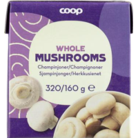 Грибы целые в рассоле Coop kokonaiset herkkusienet suolaliemessä 320/160г