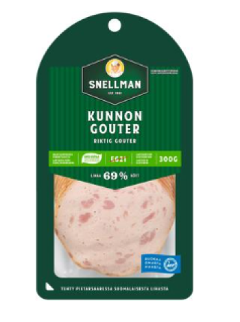 Ветчина в нарезке Snellman Kunnon 69% 300г