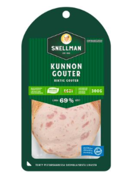 Ветчина в нарезке Snellman Kunnon 69% 300г