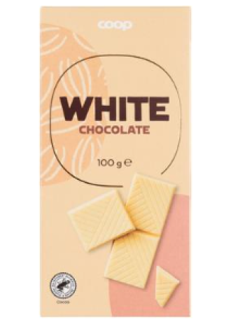 Белый шоколад со вкусом ванили для выпечки Coop valkosuklaa vanilja 100 г 