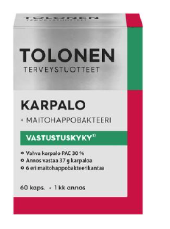 Витамины Tri Tolonen Karpalo + молочнокислые бактерии 60 капсул