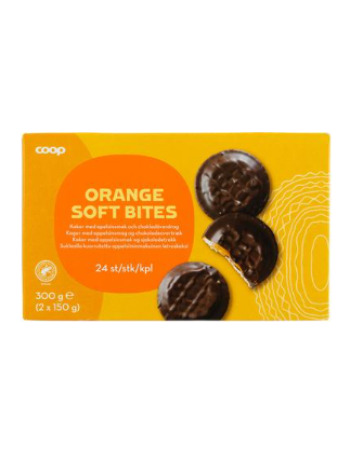 Бисквитное печенье со вкусом апельсина в шоколаде Coop appelsiinileivoskeksi 300г