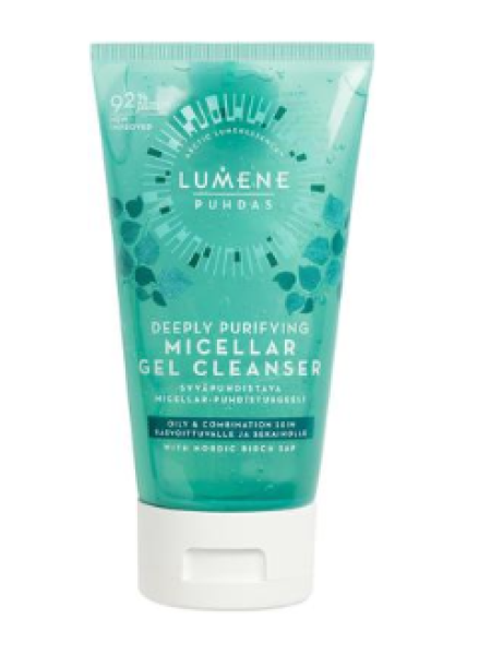 Гель мицеллярный для глубокого очищения кожи Lumene PUHDAS micellar-puhdistusgeeli 150мл