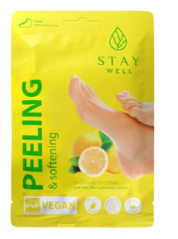 Смягчающая маска для ног STAY Well Peeling & Softening Foot Mask лимон