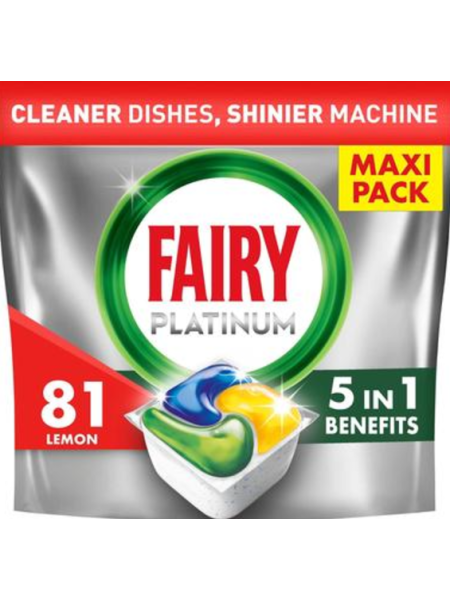 Таблетки для посудомоечной машины Fairy Platinum All in One 81шт