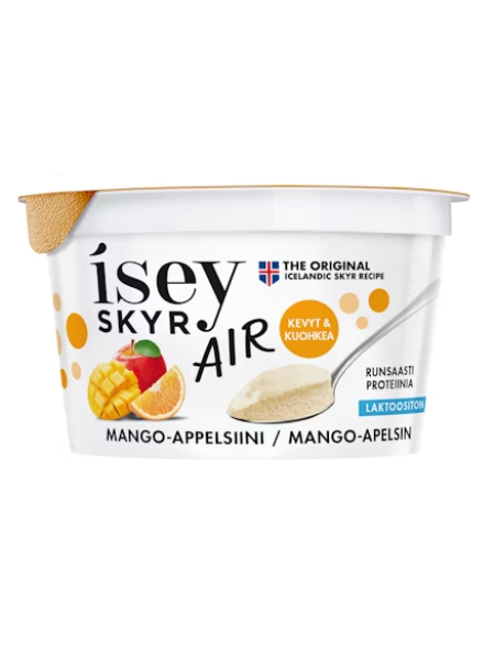 Безлактозный молочный мусс Isey Skyr Air 125г манго-апельсин