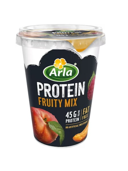 Мягкий протеиновый творог Arla Protein Fruity Mix 500г без лактозы с фруктами