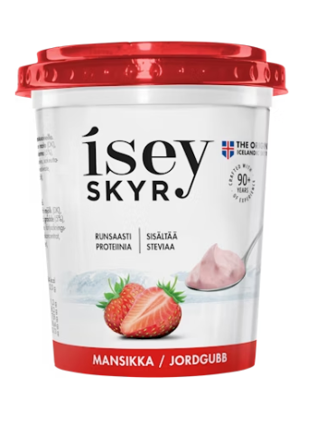 Мягкий исландский творог с клубникой Isey Skyr 400г