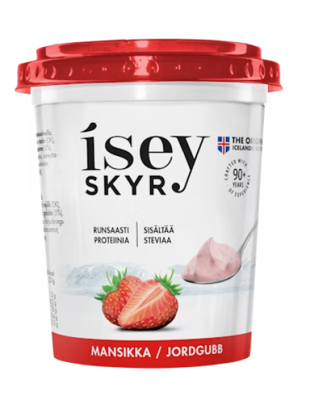 Мягкий исландский творог с клубникой Isey Skyr 400г