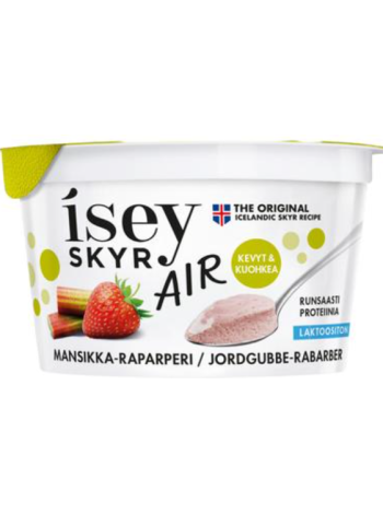 Безлактозный молочный мусс Isey Skyr Air 125г клубника-ревень 