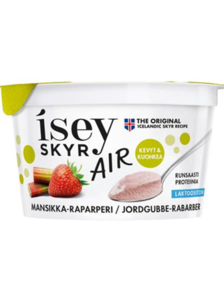 Безлактозный молочный мусс Isey Skyr Air 125г клубника-ревень 