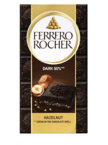 Плитка темного шоколада Ferrero Rocher 90г