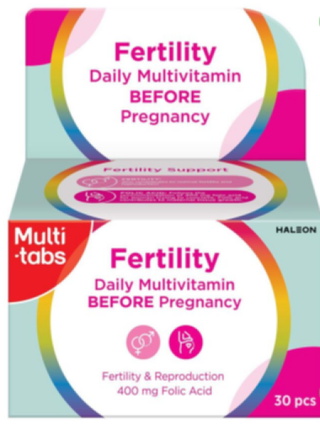 Витамины для женщин перед беременностью MULTI-TABS FERTILITY 30 шт