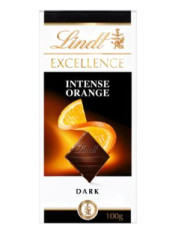Плитка темного шоколада Lindt Excellence Orange 100г