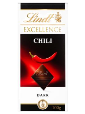 Плитка темного шоколада Lindt Excellence Chili 100г