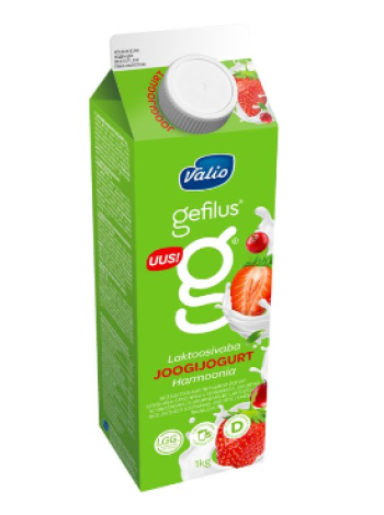 Безлактозный йогурт VALIO GEFILUS 12кг клубника - брусника