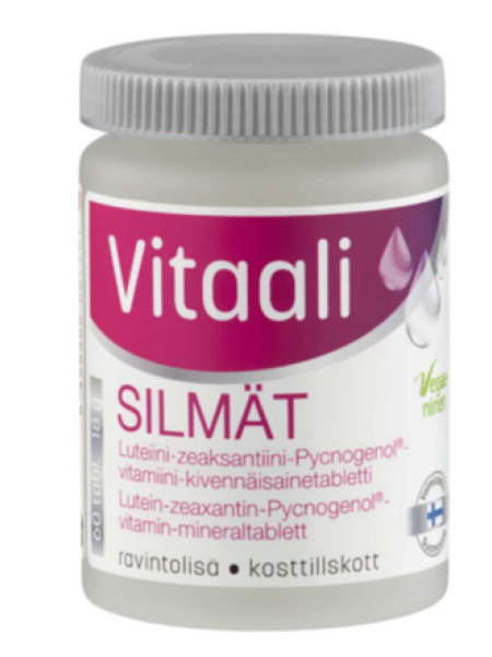 Витаминно-минеральные таблетки для здоровья глаз VITAALI SILMÄT 60шт