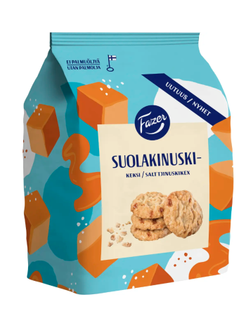 Хрустящее печенье с морской солью Fazer Suolakinuski 270г