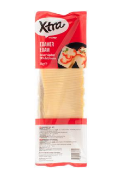 Сыр сливочный в нарезке Xtra Edam 24% 1кг