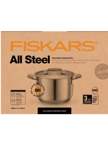 Кастрюля из нержавеющей стали Fiskars All Steel 3,0л