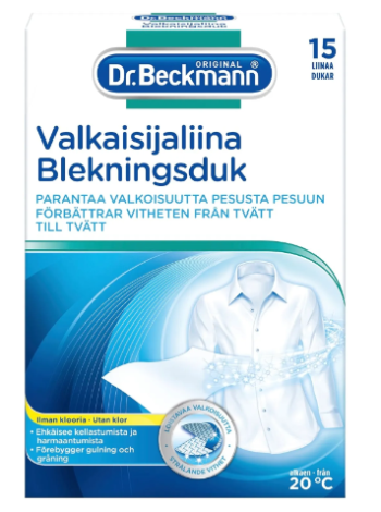 Отбеливатель для белых вещей Dr Beckmann Valkaisijaliina 15 шт