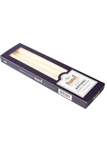 Антикварные свечи Havi antiikki 28см 4шт 8ч цвет шампань