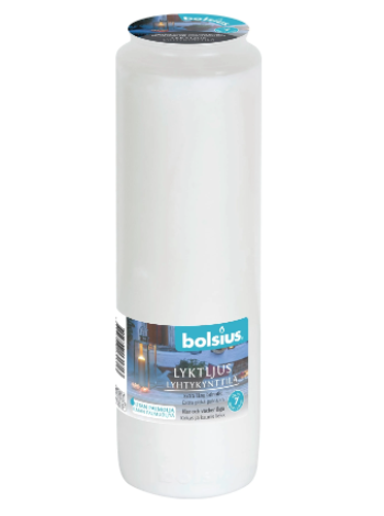 Большая свеча-фонарь Bolsius Iso lyhtykynttilä № 7 цвет белый