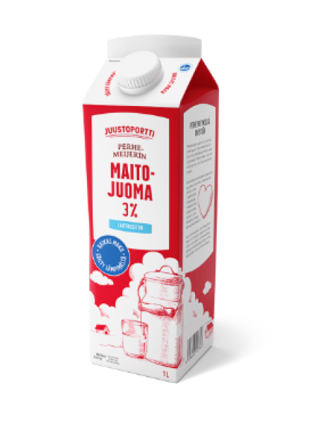 Молоко Juustoportti maitojuoma 3 % UHT 1л без лактозы